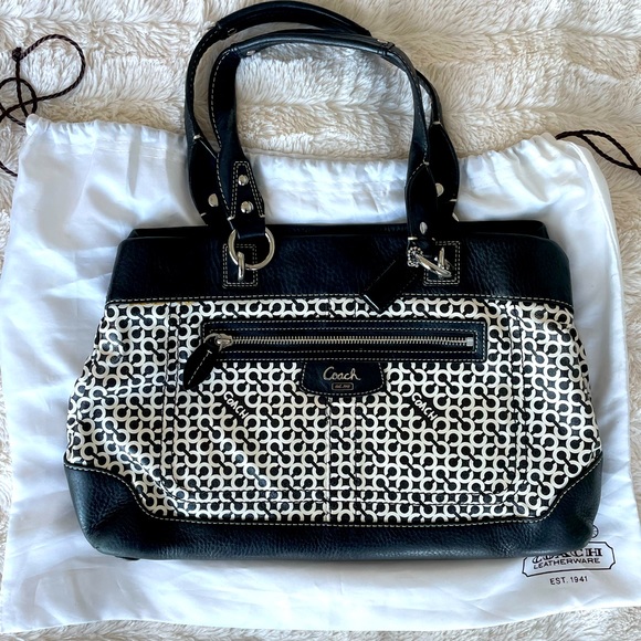 Authentic Coach Penelope Op Art Bag - Picture 1 of 5